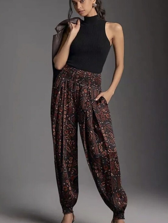 Anthropologie Pants - XXS-M Anthropologie Abstract Aztec Print Elastic Waist Harem Pants
